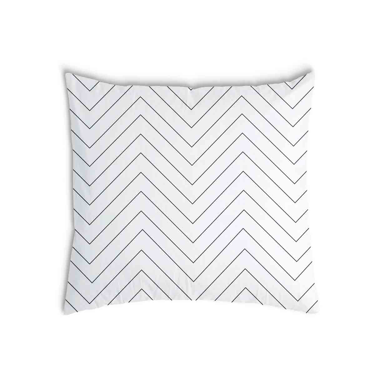 Almohada de salud blanca con zigzag negro