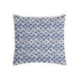 Gezondheidskussen blauw golfpatroon