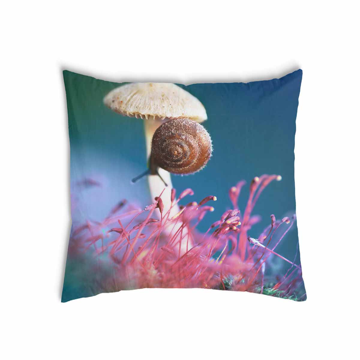Health pillow with mushroom and snail