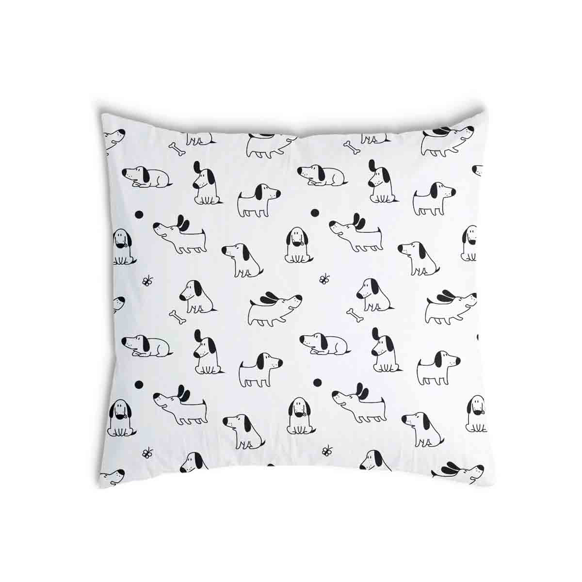 Health pillow white with dogs
