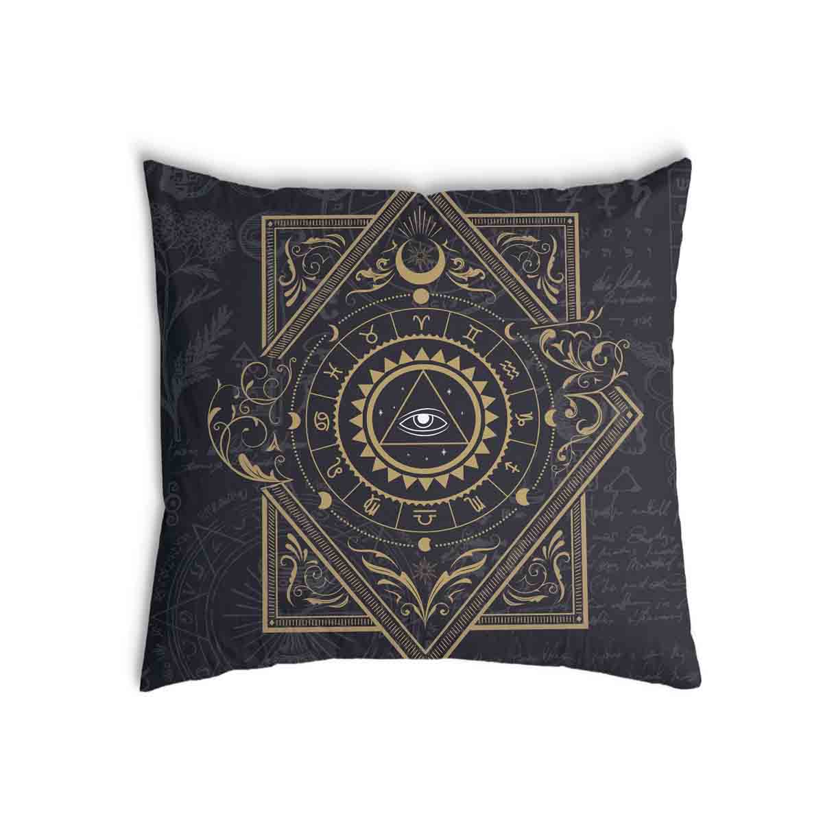 Almohada de salud negra mística mandala