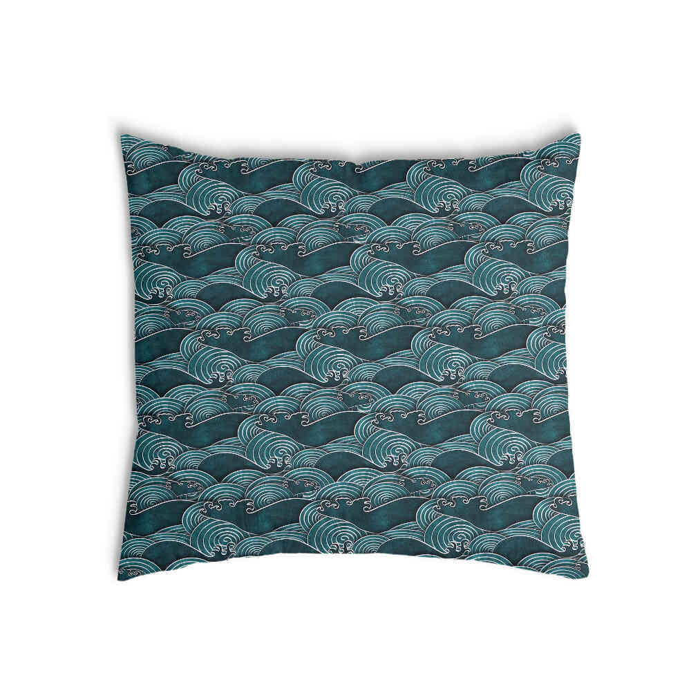 Almohada de salud ondas turquesa-verde