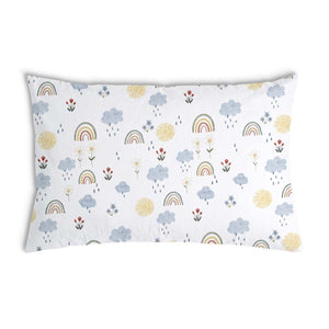 Almohada de salud con funda de algodón arcoíris
