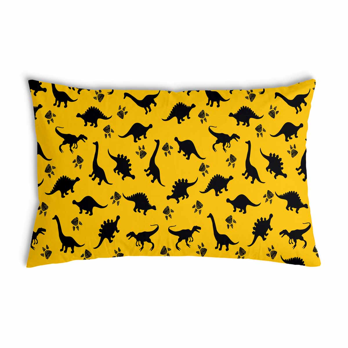 Almohada de salud amarilla con dinosaurio