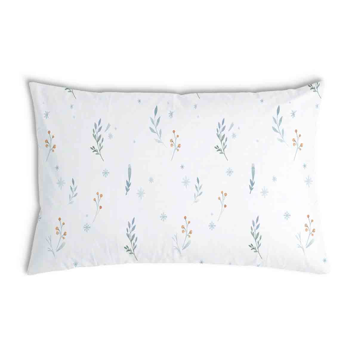Health Pillow White with Spring Flowers