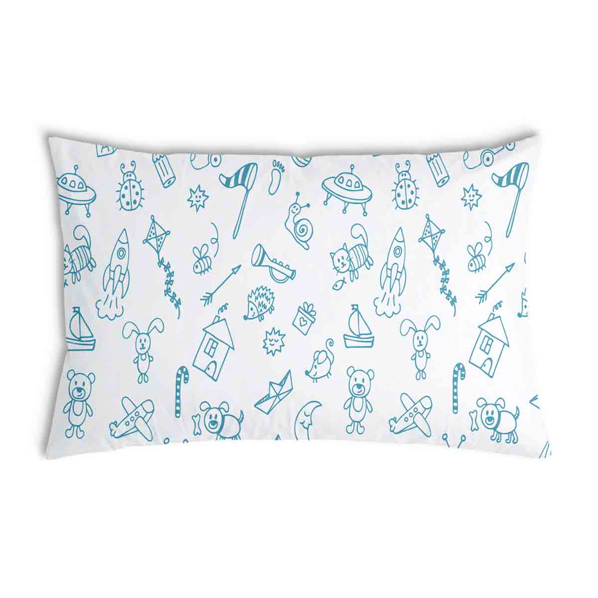 Health pillow white with toys