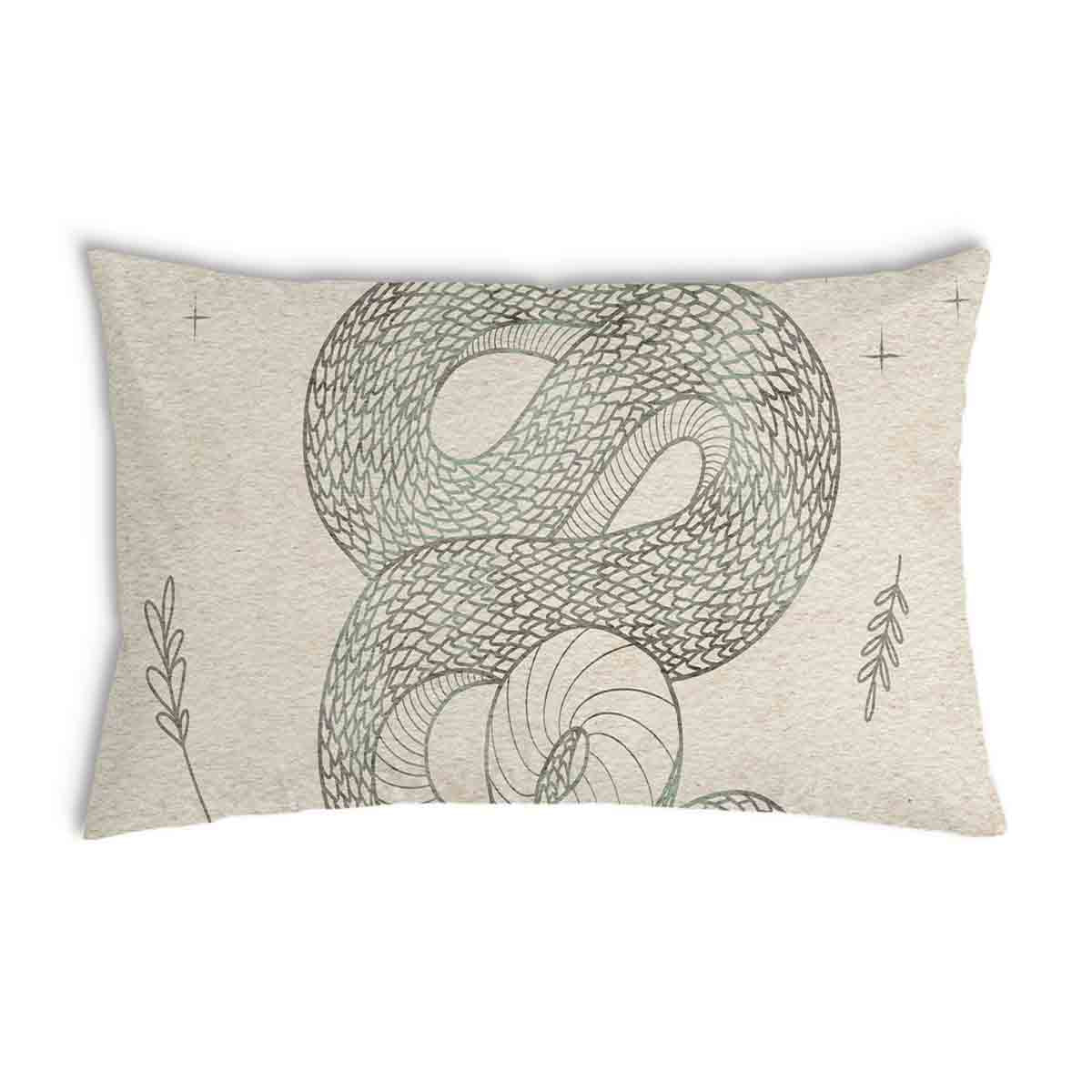 Almohada de salud beige con serpiente