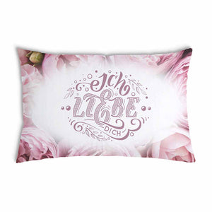 Almohada de salud con funda de algodón rosa te amo