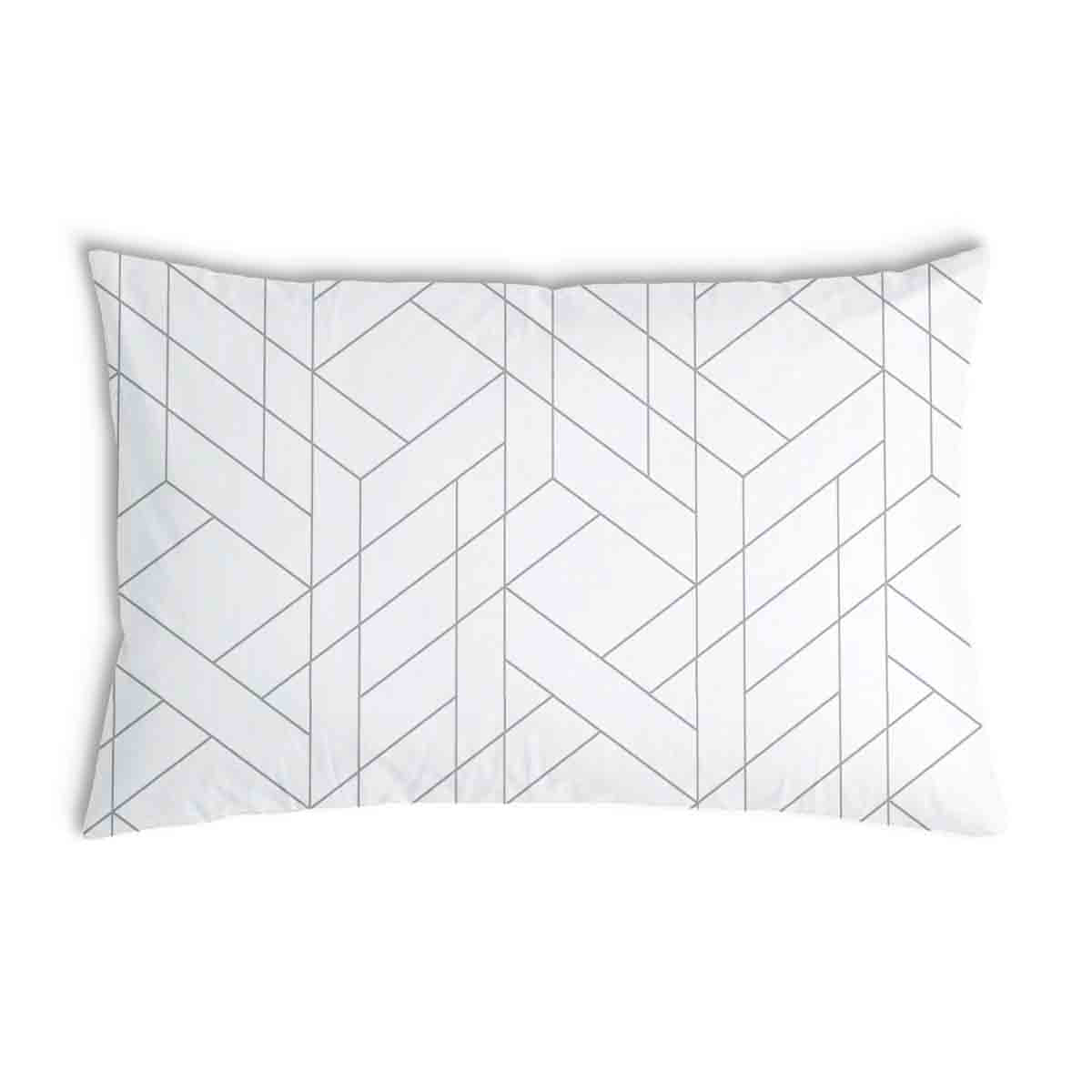 Health pillow white with geometric pattern
