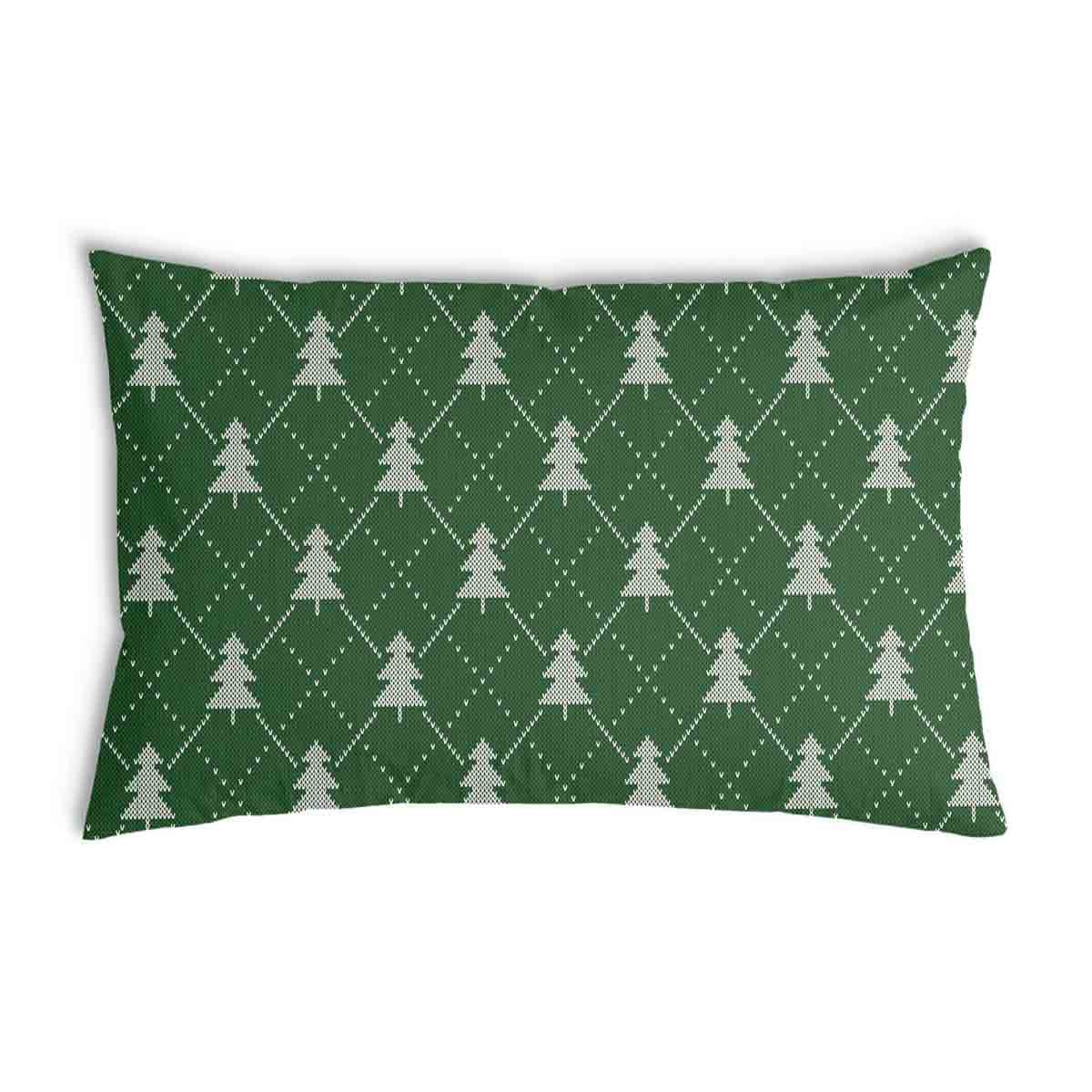 Health Pillow Green with Fir Trees