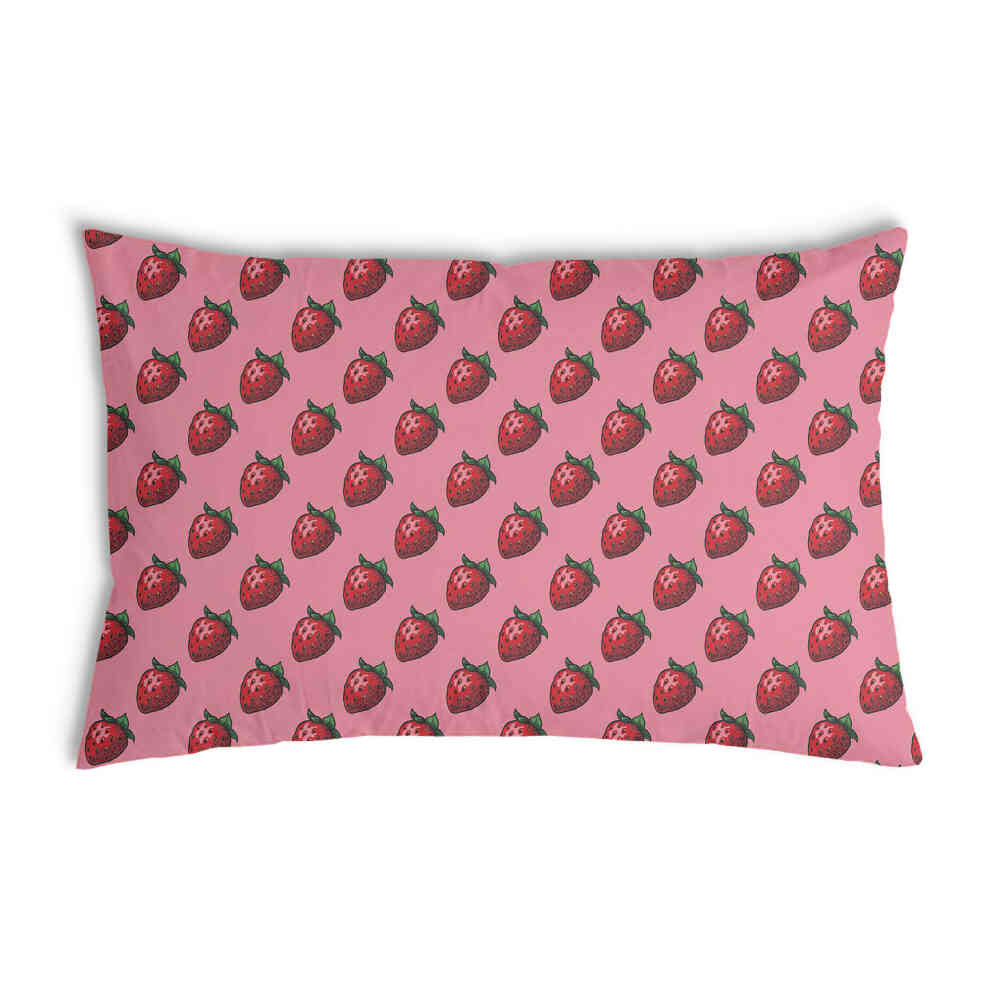 Health pillow pink with strawberries