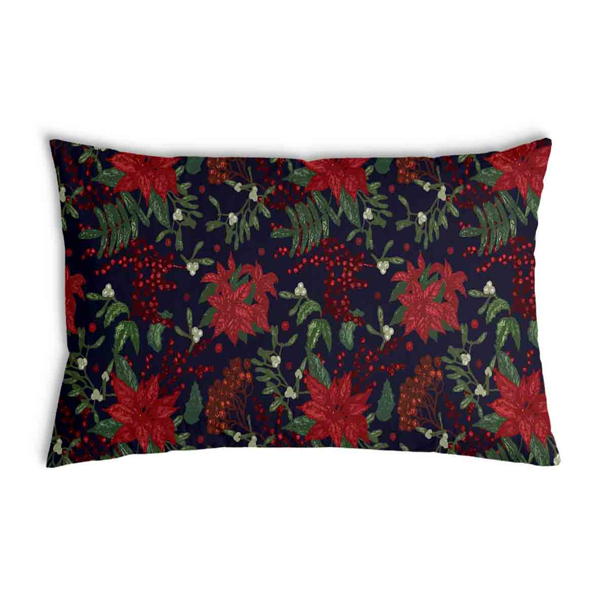 Almohada de salud con flor de Pascua roja