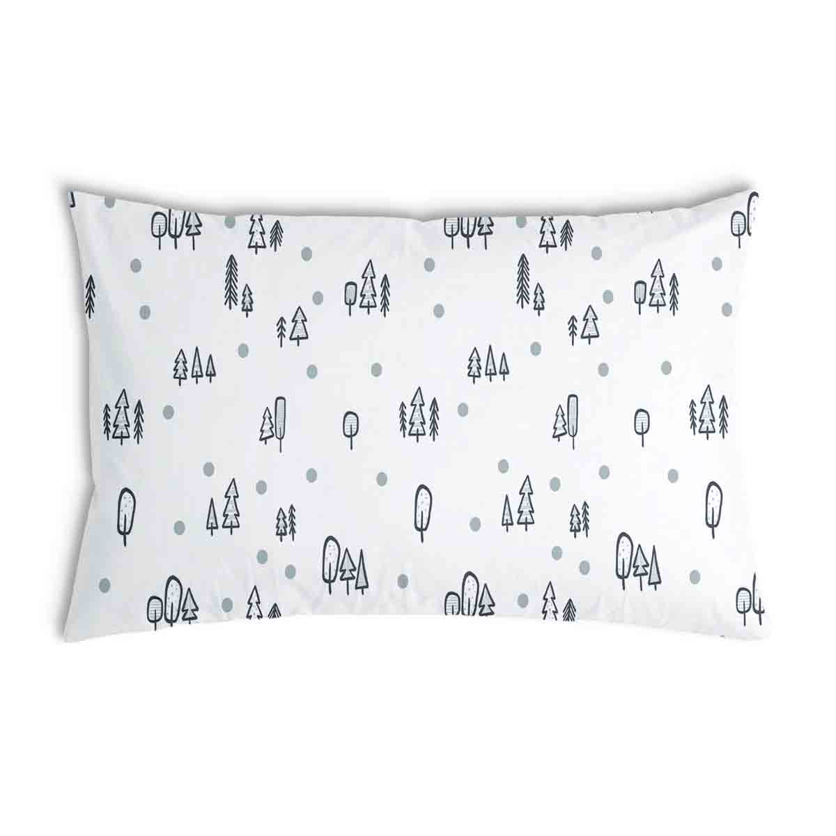 Health pillow white with dots and trees