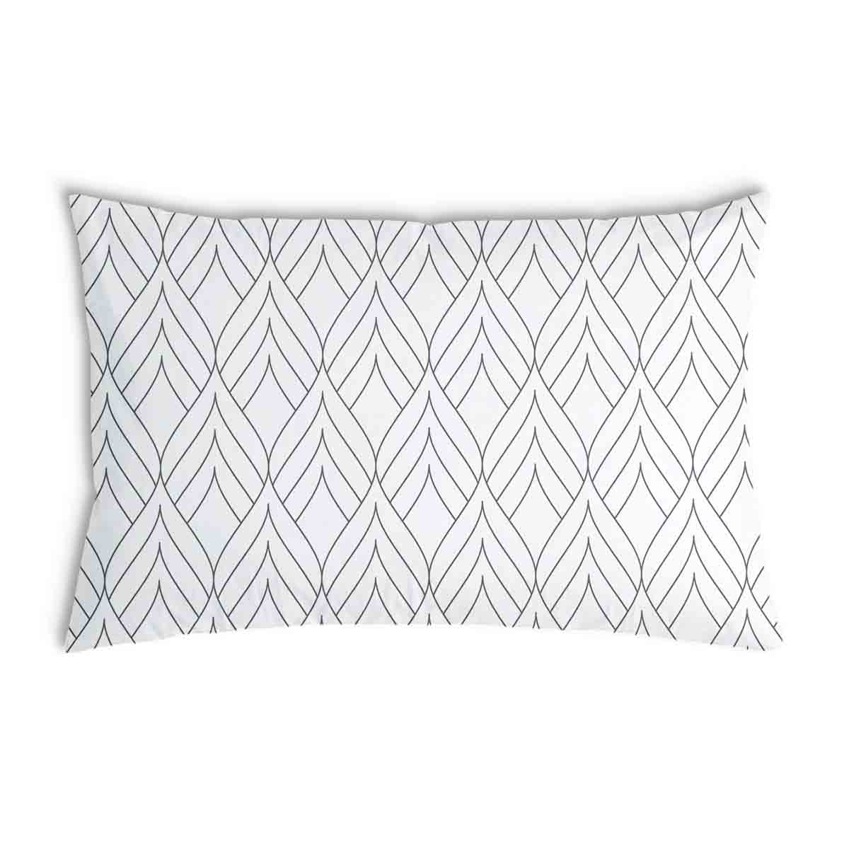 Health Pillow White with 3D Shapes