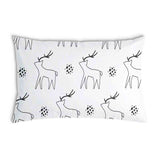 White health pillow with deer
