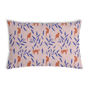 Almohada de salud con funda de algodón gato rojo