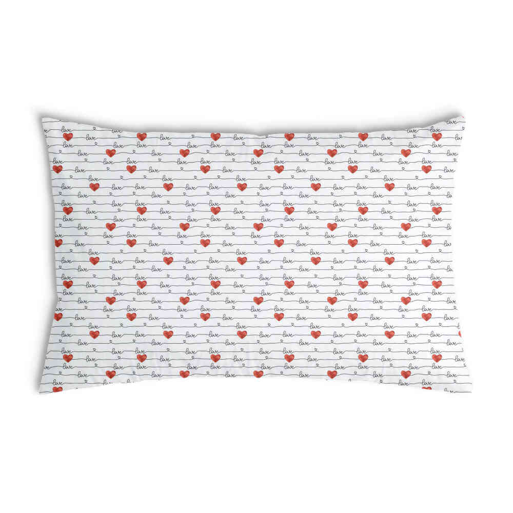 Health Pillow White with Love Inscription