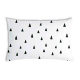 Health pillow white with black triangles