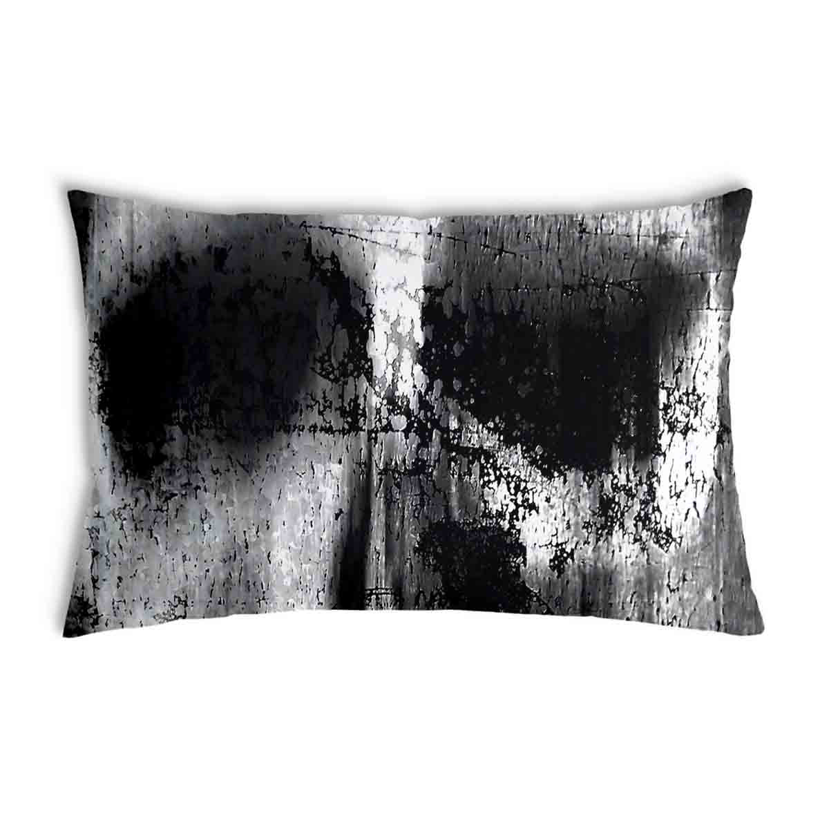 Almohada de salud negra con patrón jaspeado