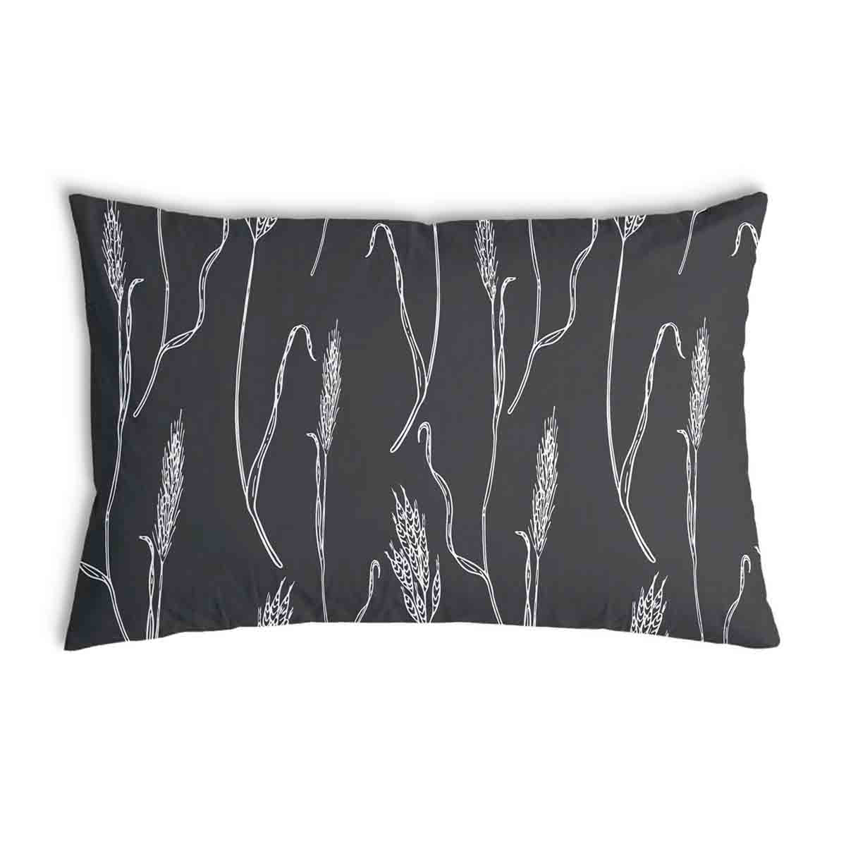 Health pillow dark gray with white branches