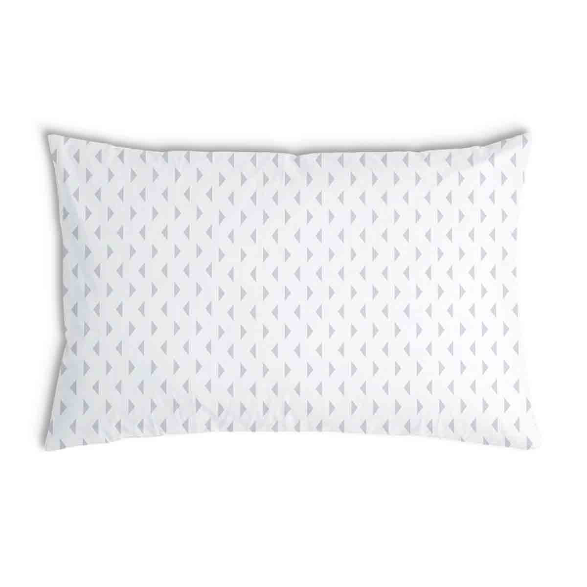 Health pillow white with gray triangles