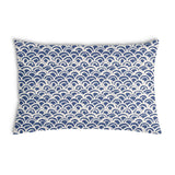 Gezondheidskussen blauw golfpatroon