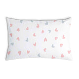 White health pillow with small hearts