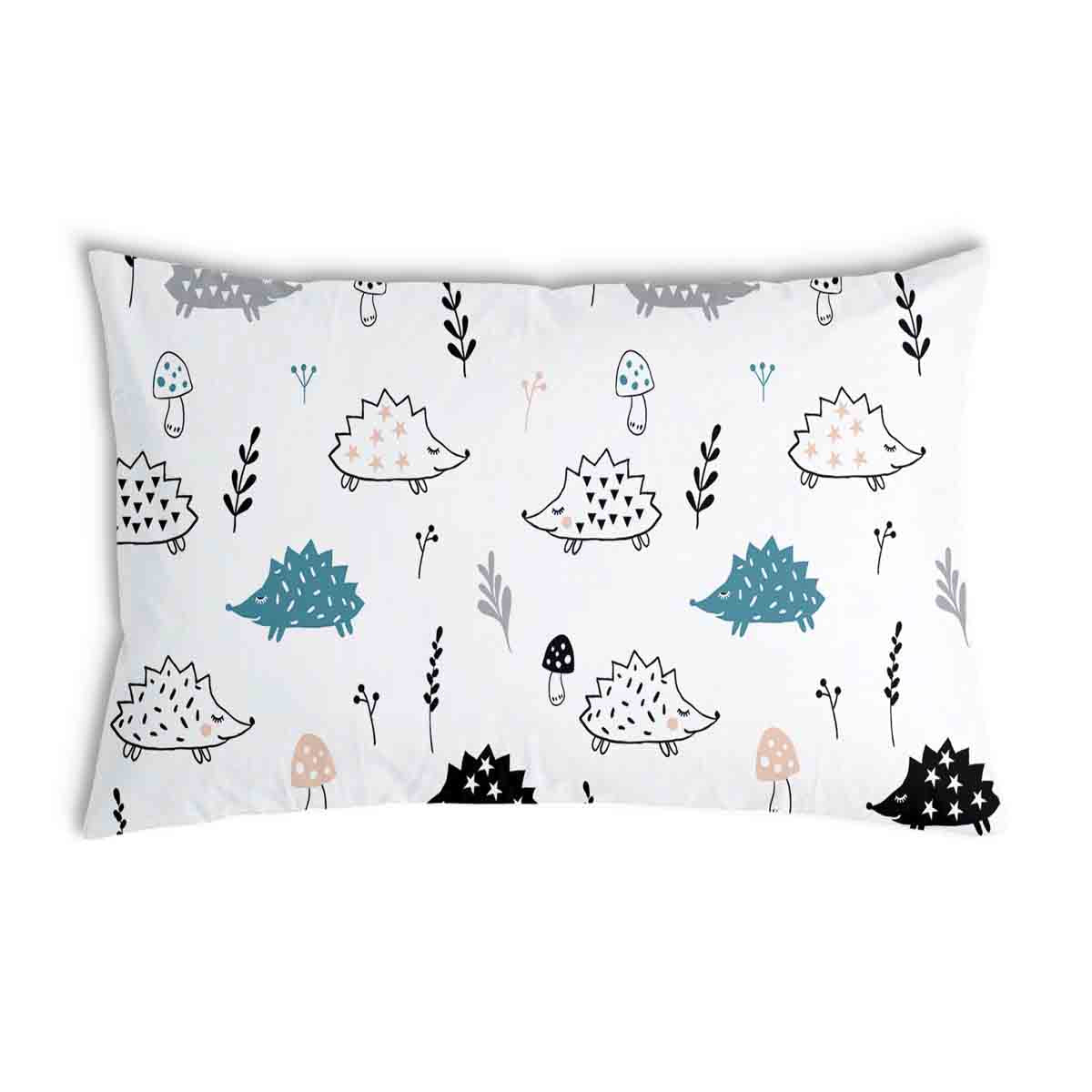 Health Pillow White with Hedgehog