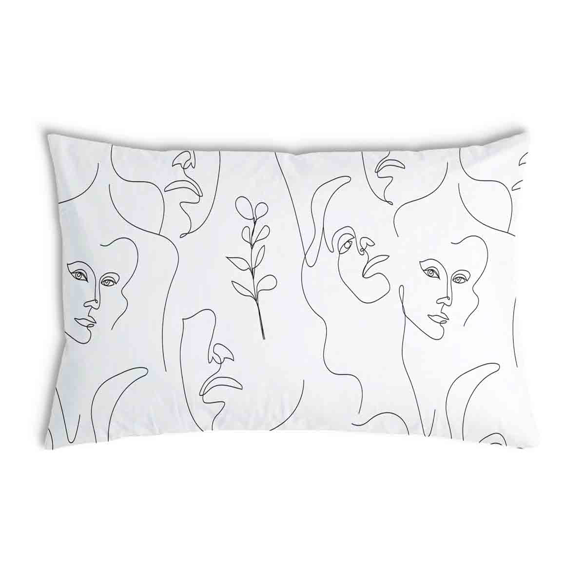 Almohada de salud rostro de mujer boho