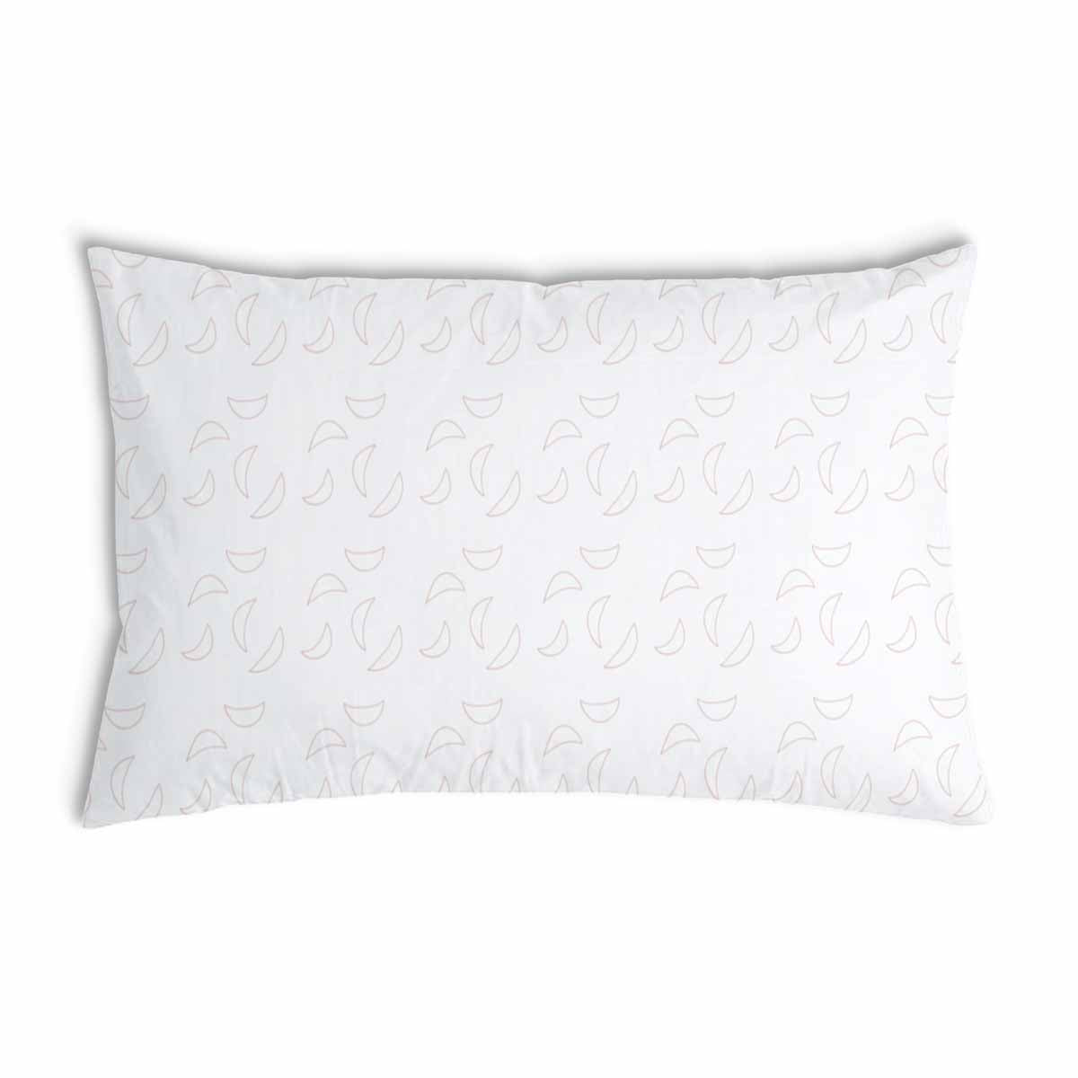 Almohada de salud blanca con medias lunas