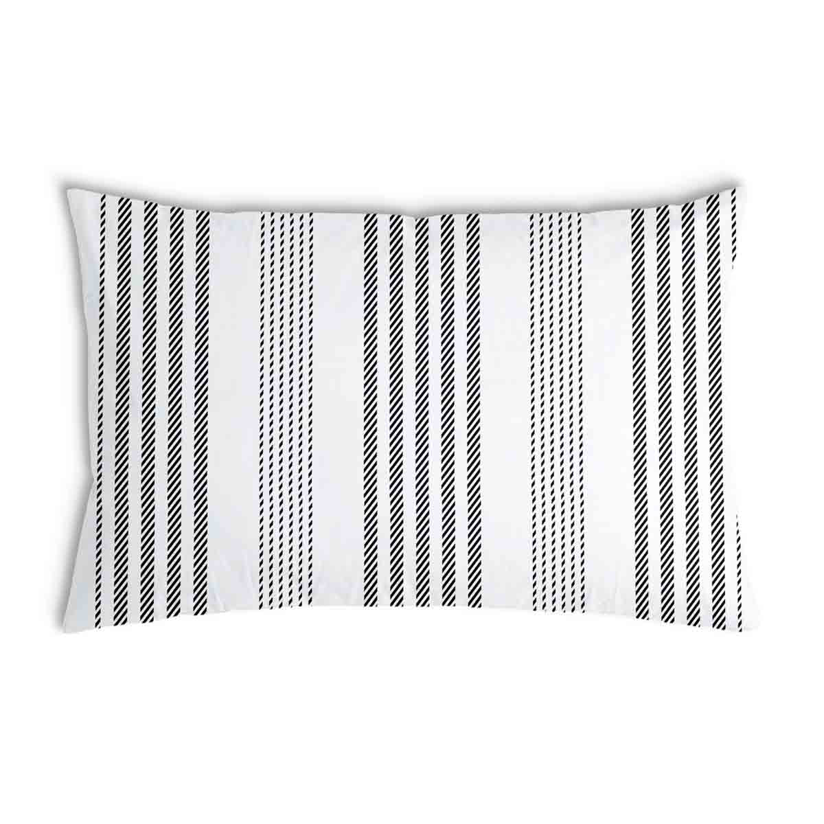 Almohada de salud gris con rayas gruesas y delgadas