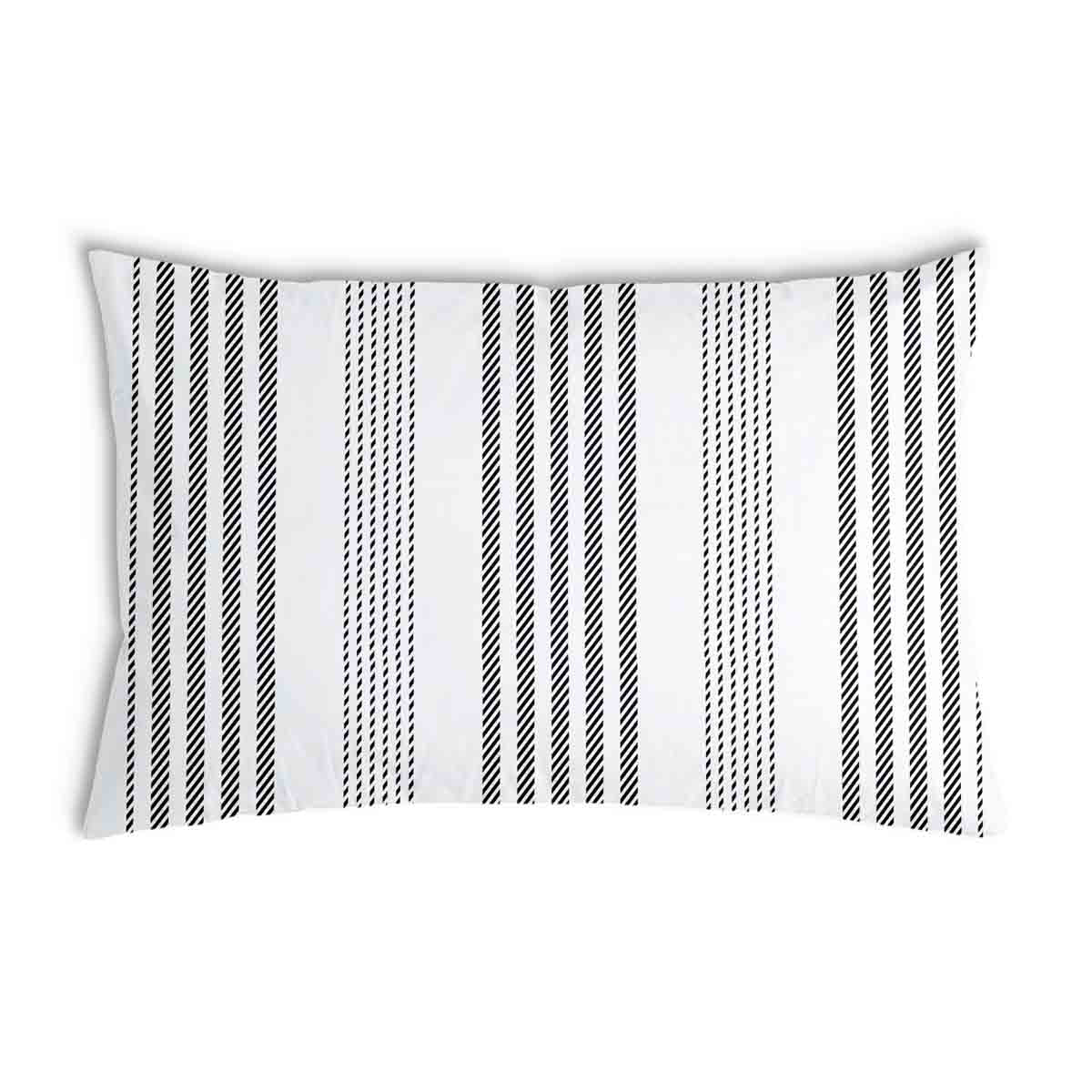 Almohada de salud gris con rayas gruesas y delgadas