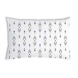 Health pillow white with black arrow pattern