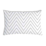 Health pillow white with black zigzag
