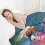 Original therapy blanket - cotton cover with mushroom and snail