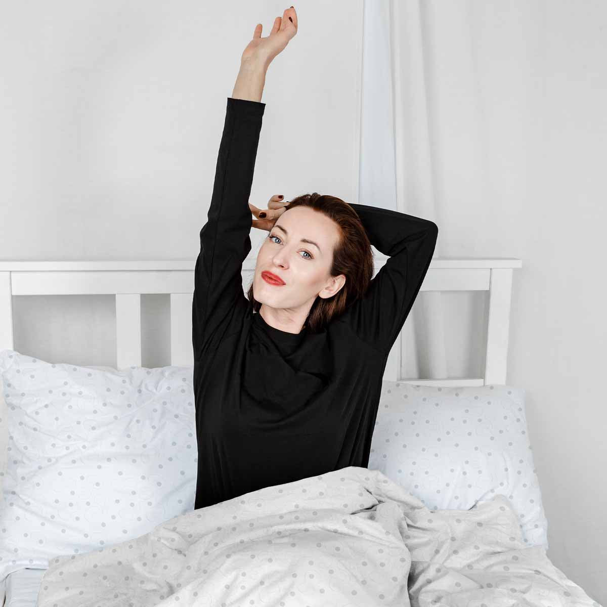 Original therapy blanket - cotton cover white with gray dots