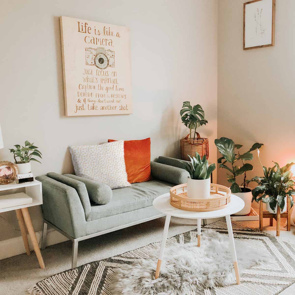 Health pillow with orange circles