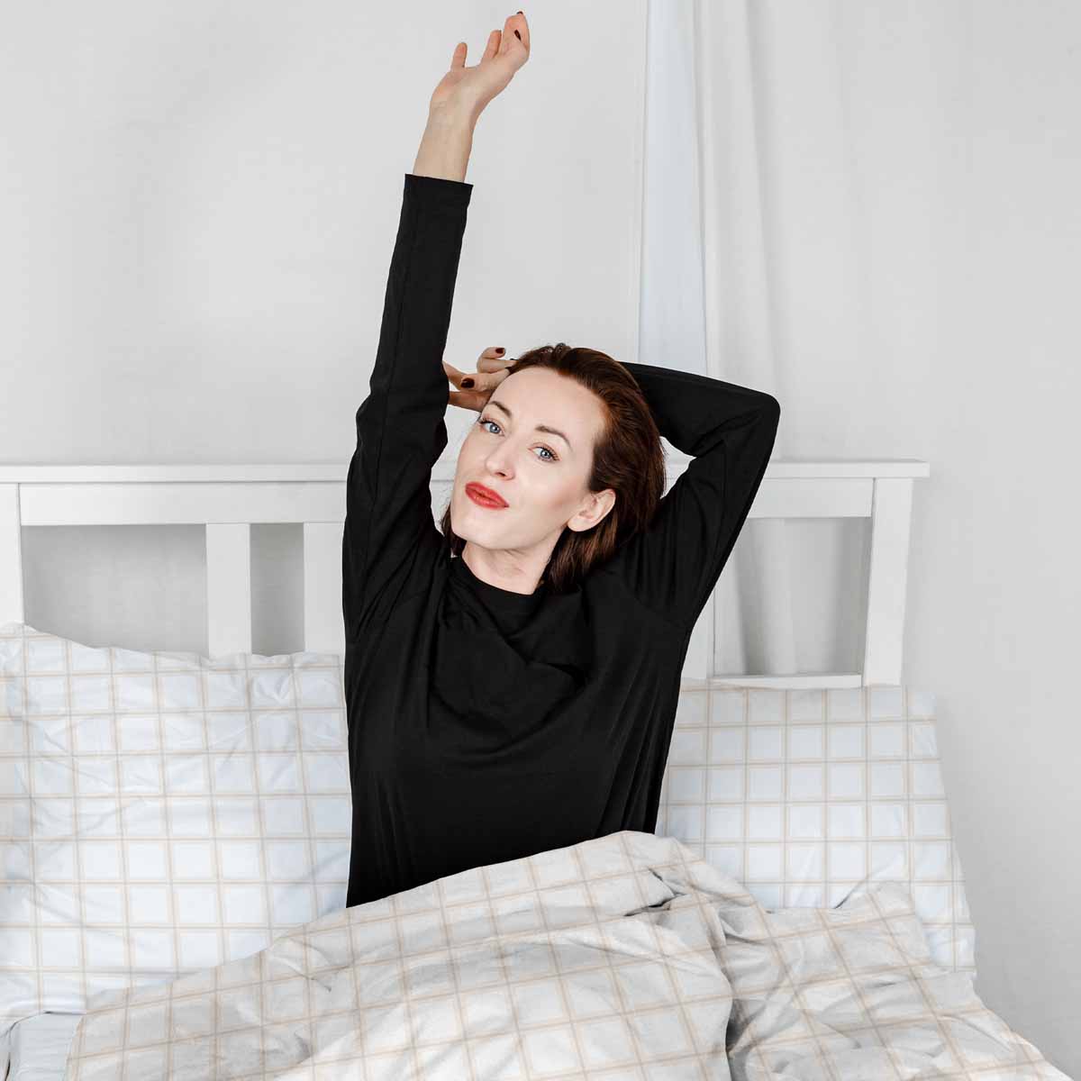 Set de ropa de cama con manta terapéutica naranja beige a cuadros