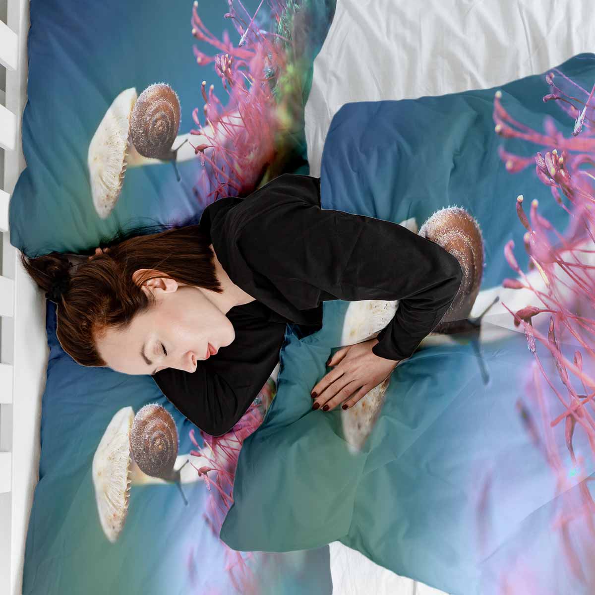 Therapiedekens beddengoedset met paddenstoel en slak