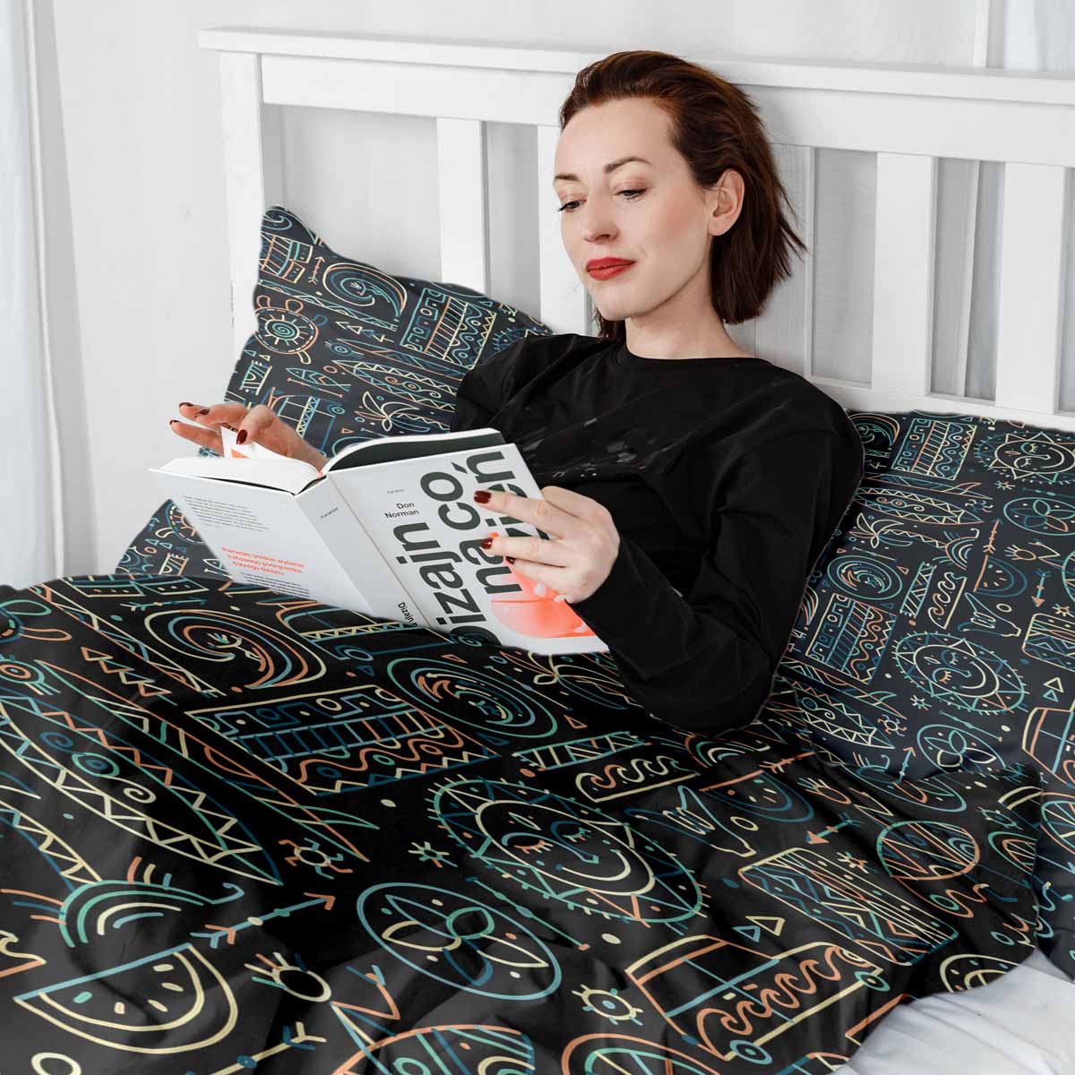 Original therapy blanket - cotton cover with green Hawaii pattern