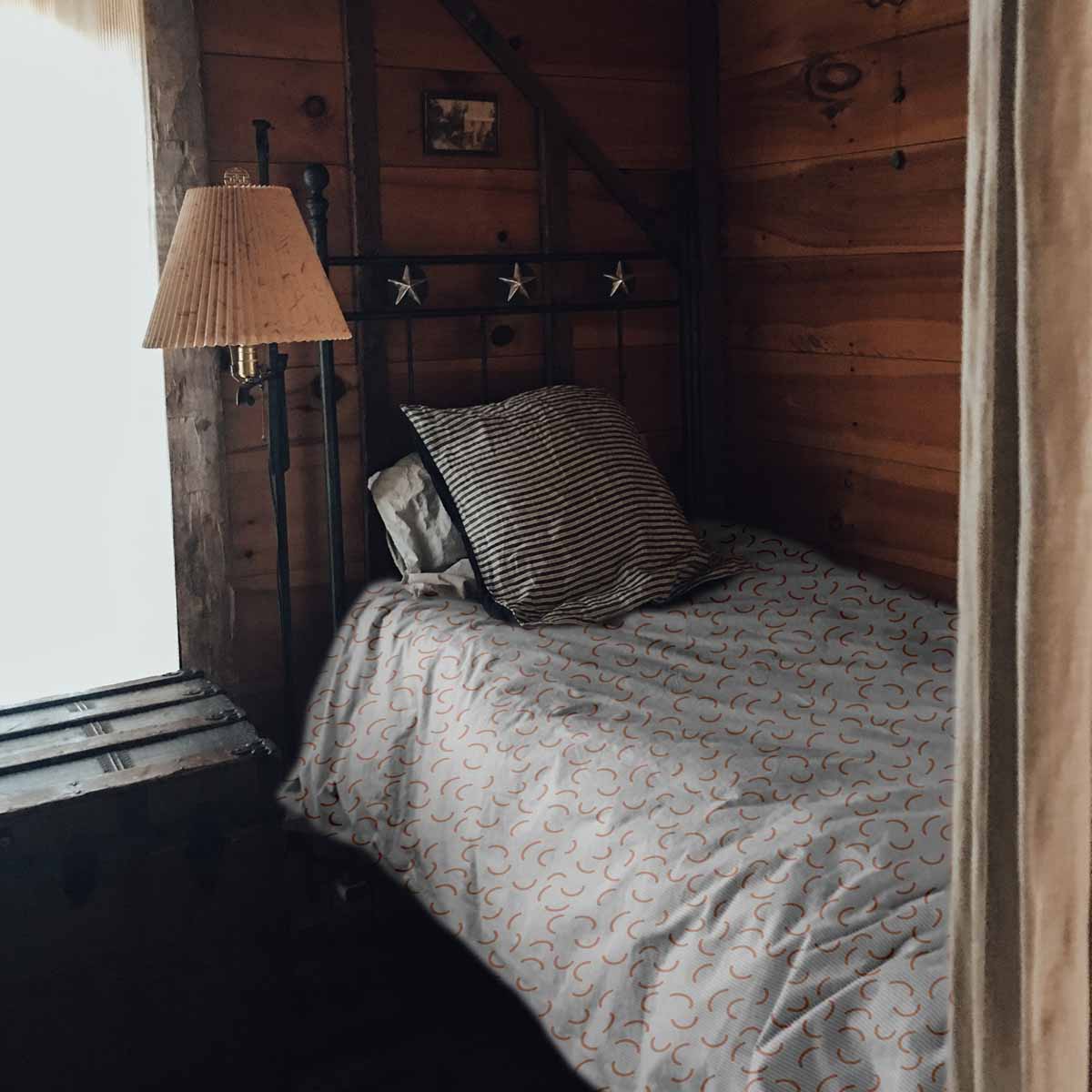 Manta terapéutica original - Funda de algodón blanca con semicírculos