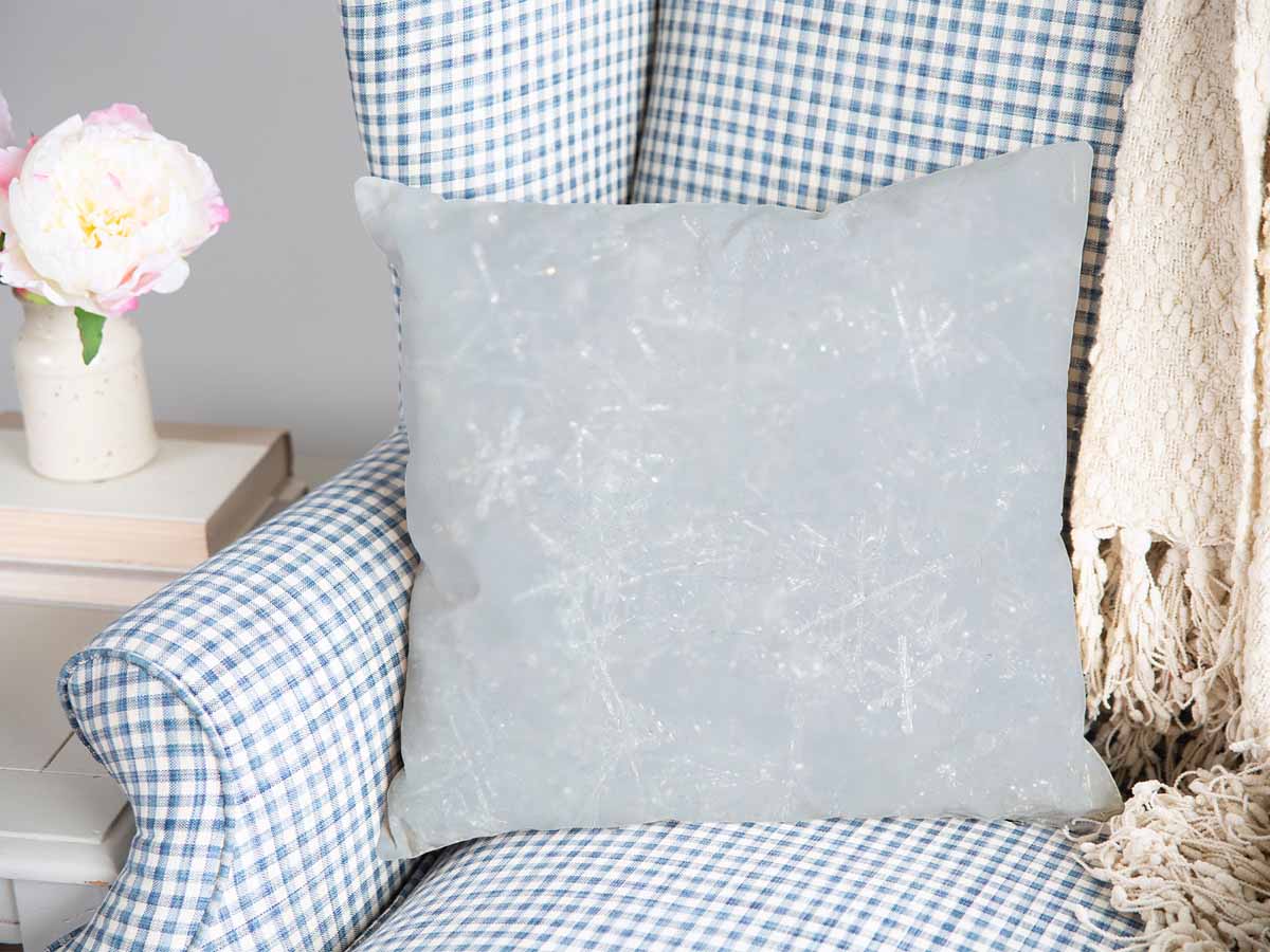 Health Pillow Gray with Snowflakes