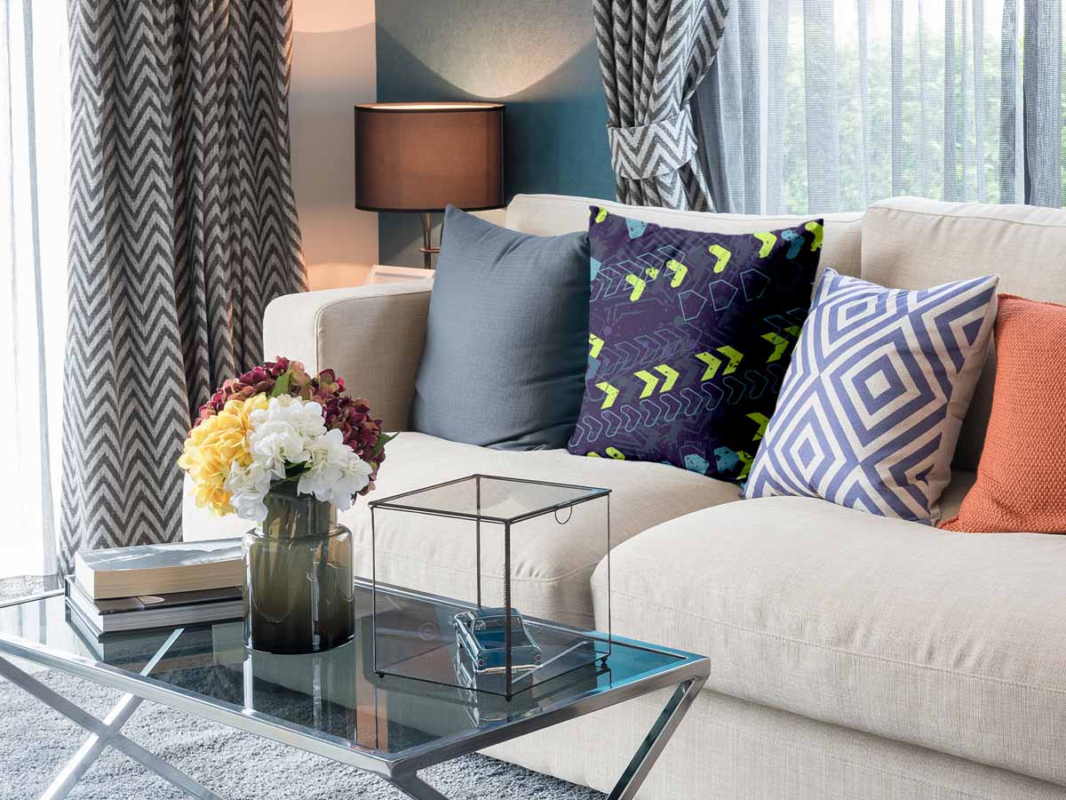 Gezondheidskussen Donkerblauw met pijlen