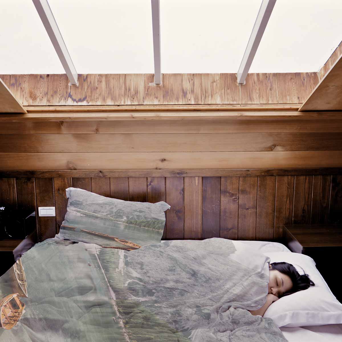 Set di biancheria da letto con coperte terapeutiche Lago con barche