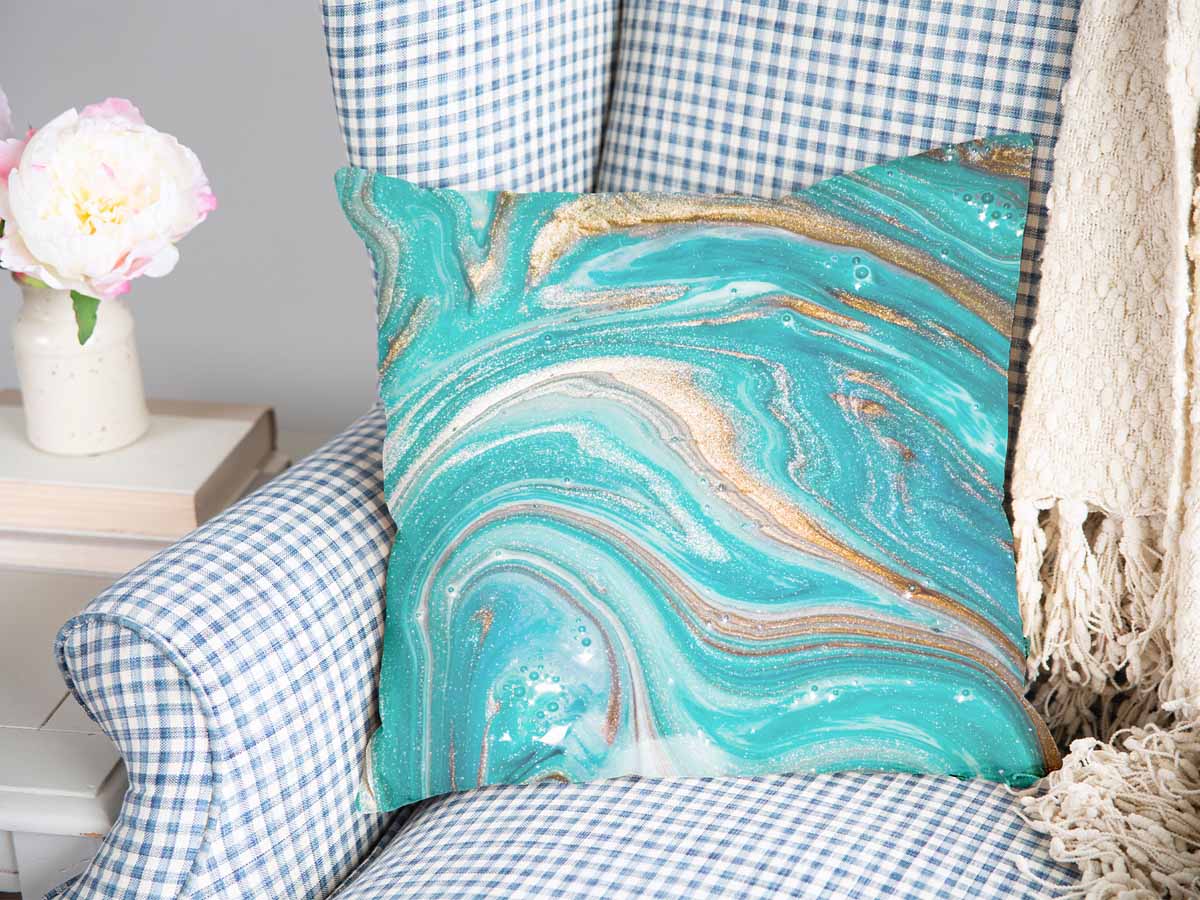 Gezondheidskussen Marmer Turkoois