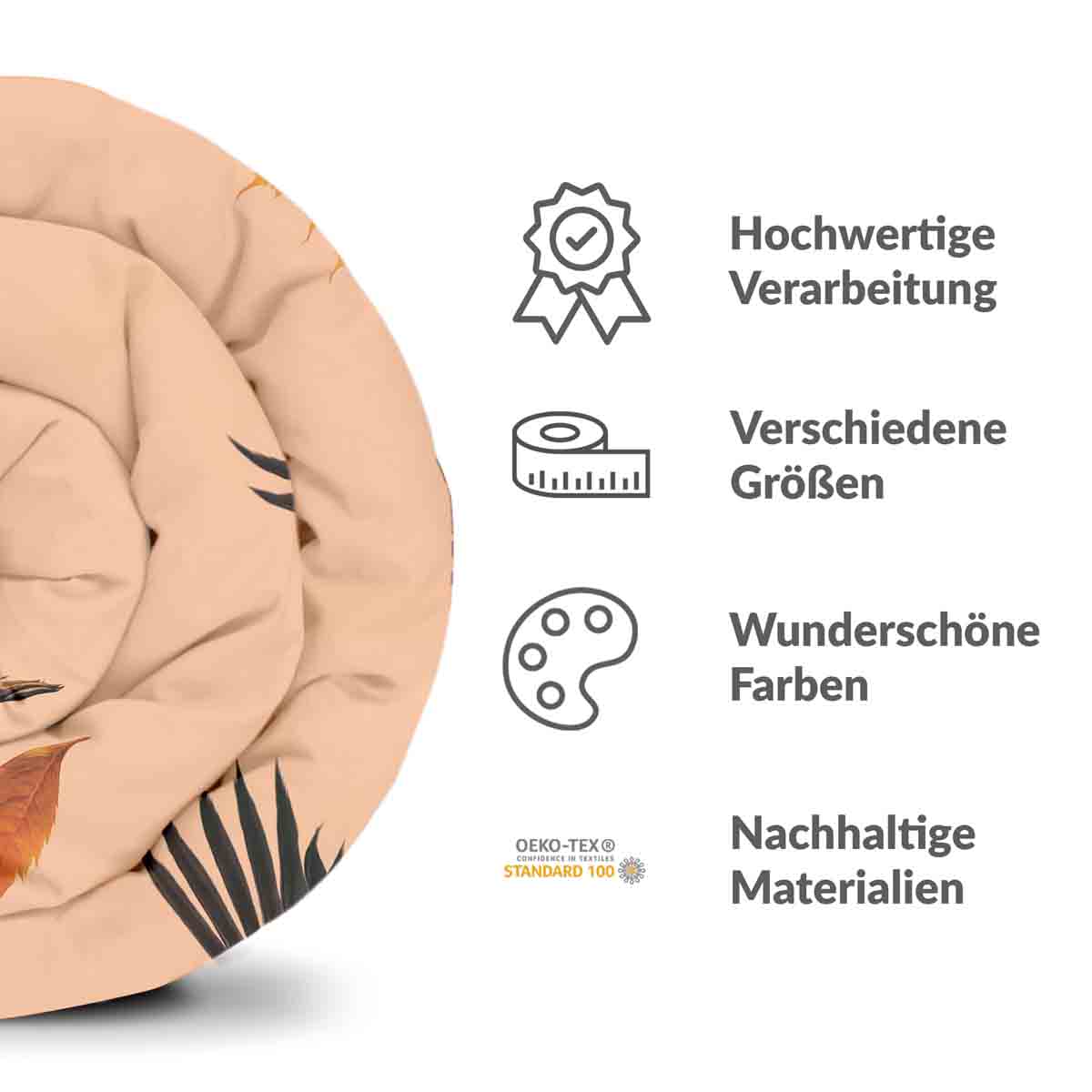 Therapiedekens Beddengoed Set Oranje met Kraanvogel