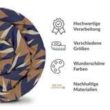 Therapiedekens beddengoed set bruin met blauwe bladeren