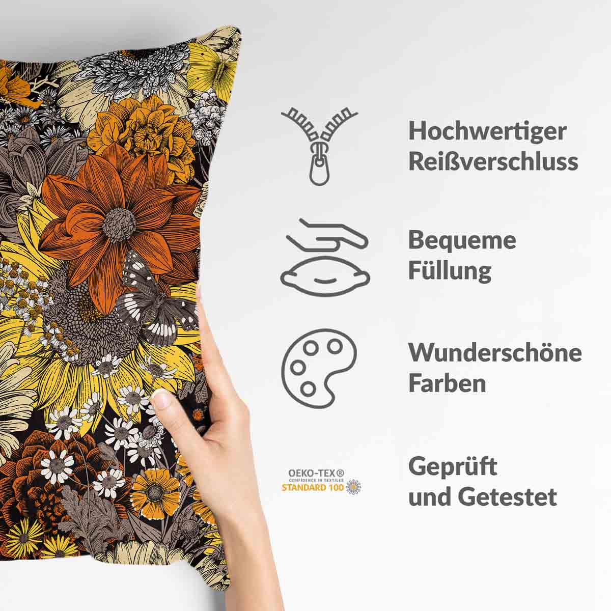 Health pillow yellow flowers