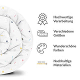 Coperta terapeutica originale - Rivestimento in cotone bianco con forme colorate