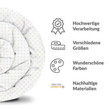 Coperta terapeutica originale - Rivestimento in cotone bianco con motivo floreale